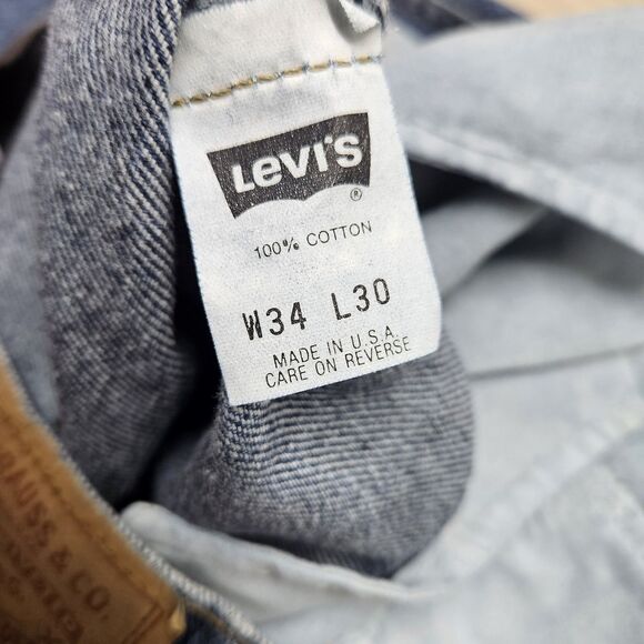 Levi's Mens Blue 550 XX Jeans Size 34×30 Medium Stone Wash Made In USA Vintage - Picture 6 of 11